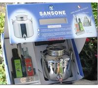 13492 SANSONE CONFEZIONE REGALO CONTENITORE INOX. LT. 3 CON STAND DA TAVOLO OLIO