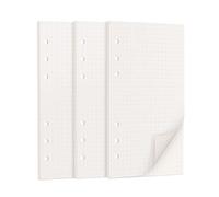135 Fogli A6 Carta di Ricarica, Planner Inserti di Carta per A6 6 Fori Appunti con Griglia per Raccoglitori Puntini per Filofax Bullet Journals Diary