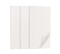 135 Fogli A6 Carta di Ricarica, Planner Inserti di Carta per A6 6 Fori Appunti con Griglia per Raccoglitori Quadrati per Filofax Bullet Journals Diary