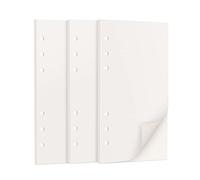 135 Fogli A6 Carta di Ricarica, Planner Inserti di Carta per A6 6 Fori Appunti con Griglia per Raccoglitori Bianco per Filofax Bullet Journals Diary