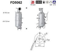 AS Filtro antiparticolato (FAP) 135 kW 184 CV per Chevrolet Captiva C100/C140 2.2 D