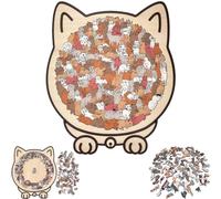 135 Pezzi Puzzle in Legno a Forma di Gatto Color Morandi, Puzzle in Legno a Forma di Gatto, Puzzles Animali Unici, Regalo Puzzles Creativi, per Gli Amanti dei Gatti, Famiglia e Amici