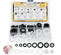 135 Pezzi Rondelle in Gomma Guarnizione del Tubo, 16 Dimensioni di Guarnizioni per Guarnizioni del Rubinetto, Guarnizioni per Tubi Flessibili, Rubinetti e Soffioni Doccia