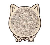 135-Piece Morandi-Colored Cat Shaped Wooden Jigsaw Puzzles for Adults, Unique Cats Wooden Puzzle, Cat Puzzle for Home Decor & Family Activity (AA)