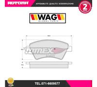1354 Kit pastiglie freno a disco ant.adatto a Renault (MARCA-WAG)