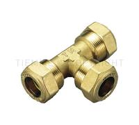 1357 TEE A COMPPRESSIONE PER TUBO IN RAME CON/O-RING PER GAS TIEMME 10 - 22