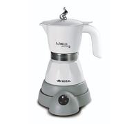Ariete 1358 Moka Aroma - Moka elettrica 2/4 tazze - Autospegnimento - Mantenimento temperatura per 30' - 400 Watt - Bianco