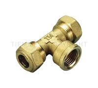 1359 TEE A COMPPRESSIONE FEMMINA x PER TUBO IN RAME CON/O-RING PER GAS TIEMME 1/