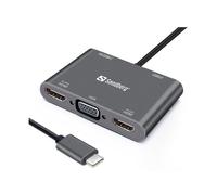 136-35 Sandberg USB-C Dock 2xHDMI1xVGAUSBPD N/A