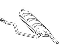 118 CV SILENZIATORE POSTERIORE PER MERCEDES 124 T-Model S124 200 TE KW 87 CV 118