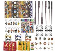 137 sacchetti per feste a tema mago, decorazioni per feste a tema bambini, sacchetti regalo con bacchette, occhiali, adesivi, portachiavi, fasce per schiaffi, decorazioni per torte, forniture per