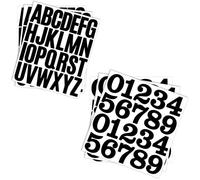 138 lettere e numeri per cassette postali da 5 cm, autoadesivi, impermeabili, in vinile, kit di lettere e numeri, adesivi neri per cassette postali, cartelli e automobili