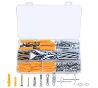 138 Pz Viti e Tasselli per Cartongesso: Tassello Autofilettante in Metallo per Cartongesso, Tasselli Muro a Molla ad Alette, Tasselli di Ancoraggio Fissaggi Autoperforanti per Cartongesso Muratura