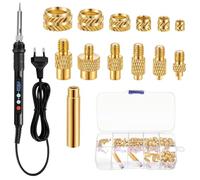 139 Pezzi Inserti Filettati Stampa 3D, 90W Saldatore Digitale con Temperatura Regolabile, Inserto Filettato M2 M3 M4 M5 M6 M8 e Punte di Saldatura