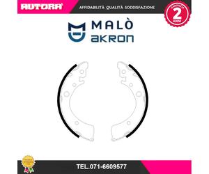 1390125 Kit ganasce freno post adatto a Honda (MARCA MALO').