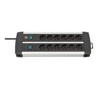 BRE 1391000912 - Presa multipla, Premium Line, 2 da 6 vie, tipo F, 3 m, nero