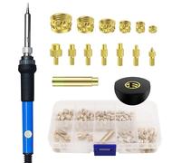 139pcs Set di Punte per Saldatura, Set di Inserti Filettati, Set di Punte Filettate, Accessori per Stampante 3D, Saldatori per Filettature Melt-In, Dadi Melt-In M2 M3 M4 M5 M6 M8