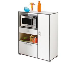 13Casa Demeyere Simply D320 Buffet, Melamina, Bianco, 111.8 x 90 x 40 cm