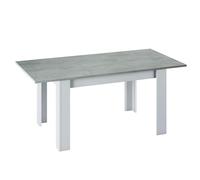 FORES HABITAT Tavolo 140/190x90x78h cm colore Bianco / Cemento - OL4586A Kendra