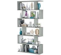 13Casa Kafka H02 Libreria, Melamina, Grigio, 80 x 25 x 192 cm