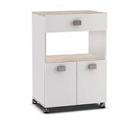 13Casa oldani a2 Buffet. Dim. 60 * 41,2 * 90h cm. nobilitato. Bianco + Acacia.