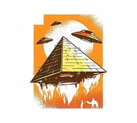 13cmx10.4cm Per UFO Pyramid Graffiti Car Sticker Anime Decal Impermeabile Occlusione fai da te