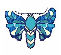 13cmx10.5cm per Blue Butterfly Fly Adesivi per auto Tronco Parabrezza Moto RV Decal