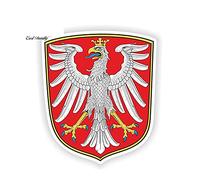 13cmx10.6cm Car Styling Francoforte sul Meno Stemma Tedesco per Laptop