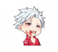 13cmx10.8cm per Meliodas The Seven Deadly Sins Parabrezza Cartone Animato Impermeabile Decal Laptop