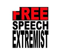 13cmx11.4cm For FREE SPEECH EXTREMIST Adesivi per auto Stampa personalizzata Decal Occlusion Scratch