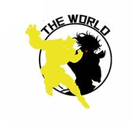 13cmx11.7cm per gli adesivi per auto del casco del motociclo del graffio dell'occlusione del tronco della decalcomania del mondo