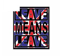 13cmx11cm Leave Means Leave Pro Brexit UK Flag Graphics Adesivi per auto Auto impermeabile