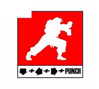13cmx12.6cm per Fighter Combo Punch Arcade Car Sticker Vinile Anime Personalità Occlusione
