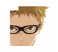 13cmx12.7cm per Haikyuu Kei Tsukishima Adesivi per auto Impermeabile Frigorifero Decal Cartoon Motorcycle