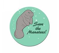 13cmx12.7cm per Save The Manatees Adesivi per auto in vinile Graffiti Anime Decal Creative
