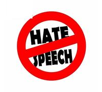 13cmx12.9cm per Ban Hate Speech VAN Adesivi per auto Trunk Scratch Proof Cartoon