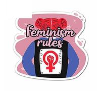 13cmx12cm per le regole del femminismo Oem Adesivi per auto divertenti Parabrezza Paraurti Finestre Anime impermeabili