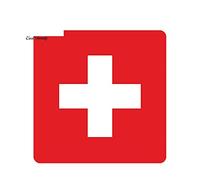 13cmx13cm Car Styling Svizzera Bandiera Adesivo per auto Casco Camion Home Auto Barca Laptop