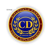 13cmx13cm CD CORPS Sigillo diplomatico Adesivo per auto Paraurti Distintivo Emblema JDM Vinile 3D