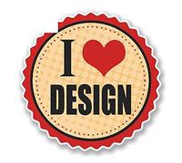 13cmx13cm I Love Design Car Sticker Decalcomania in vinile per Windows Car Head Engine