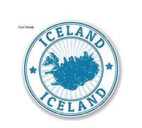 13cmx13cm Islanda Adesivo per auto in vinile Laptop Bagaglio Etichetta da viaggio Mappa Bandiera Regalo Moto