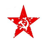 13cmx13cm Moda CCCP Adesivo per auto Falce e martello Stella Urss Decalcomania in vinile impermeabile