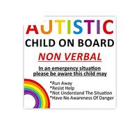 13cmx13cm Per bambini autistici a bordo Adesivi per auto Moda Decal Occlusion Scratch Car