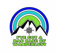 13cmx13cm per I've Got A Bad Case Of Wanderlust Decal Creative JDM