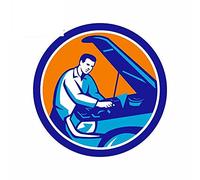 13cmx13cm per riparazione auto meccanica Adesivi per auto a prova di graffio Cartoon Anime Windows Air