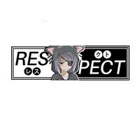 13cmx4.1cm per Laura KuroNeko Cartoon Car Sticker ScratchProof Decalcomania impermeabile Frigorifero Creativite