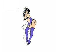 13cmx5.3cm Adesivi per auto divertenti da donna Vinile JDM Cartoon Oem RV VAN