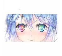 13cmx6.8cm Adesivi per auto anime Mezza testa per decalcomanie per auto Steins Gate JDM