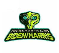 13cmx8.1cm per Biden Harris Aliens Car Stickers Trunk Bumper VAN Decal Frigorifero
