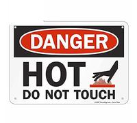 13cmx9.1cm Segnali di sicurezza Hot NON TOCCARE Decalcomanie Adesivi di avvertenza per cucina Impermeabile